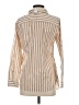 Talbots 100% Cotton Stripes Tan Long Sleeve Blouse Size XS - photo 2