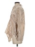 Talbots 100% Cotton Stripes Tan Long Sleeve Blouse Size XS - photo 5