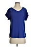 Assorted Brands 100% Polyester Blue Short Sleeve Blouse Size S - photo 1