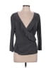 Chapter One Gray 3/4 Sleeve Top Size L - photo 1