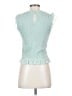 Laundry by Shelli Segal 100% Polyester Teal Sleeveless Blouse Size S - photo 2