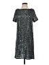 Ann Taylor Metallic Silver Cocktail Dress Size S - photo 1