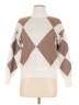 Unbranded Argyle Tan Turtleneck Sweater Size M (estimated) - photo 1