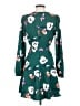 Express 100% Polyester Floral Green Casual Dress Size XS - photo 2