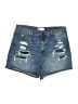 Mudd 100% Cotton Blue Denim Shorts Size 17 - photo 1