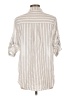 Unbranded Stripes Silver 3/4 Sleeve Button-Down Shirt Size L - photo 2