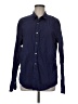 James Perse Solid Blue Long Sleeve Button-Down Shirt Size Med (2) - photo 1