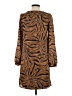 Fab'rik 100% Polyester Animal Print Brown Casual Dress Size S - photo 2
