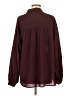 Max Studio 100% Polyester Houndstooth Burgundy Long Sleeve Blouse Size M (estimated) - photo 2
