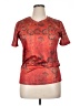 Unbranded 100% Polyester Paisley Red Short Sleeve T-Shirt Size XL - photo 1
