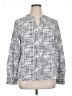 Unbranded 100% Polyester Tweed Silver Long Sleeve Blouse Size XL - photo 1