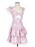 Unbranded 100% Polyester Floral Pink Cocktail Dress Size XS - photo 1