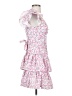Unbranded 100% Polyester Floral Pink Cocktail Dress Size XS - photo 4