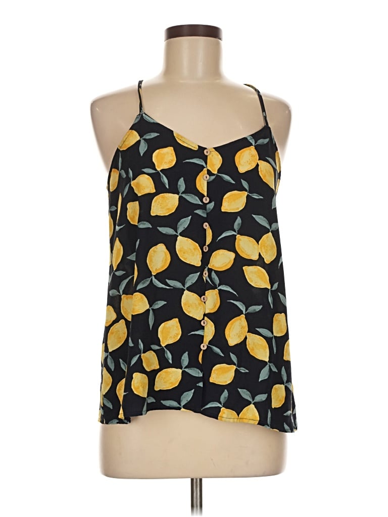 Pre-owned Pink Rose Sleeveless Blouse In Yellow