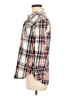 Sandra 100% Cotton Plaid Ivory Long Sleeve Button-Down Shirt Size M - photo 5