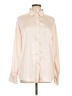 Lulus Solid Ivory Long Sleeve Blouse Size L - photo 1