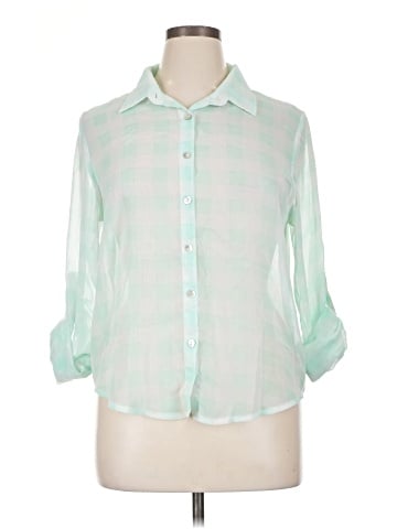 About A Girl 3/4 Sleeve Button-Down Shirt (view 1)