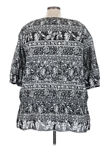 Just My Size 3/4 Sleeve Blouse (view 2)