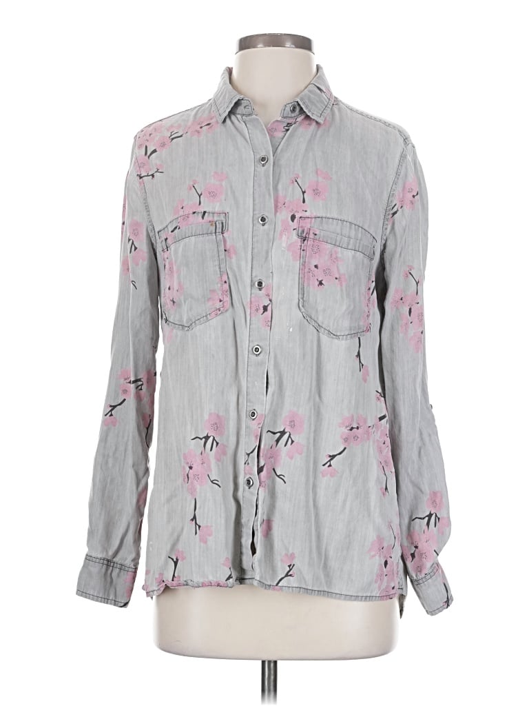 Pre-owned Billy T Long Sleeve Blouse In Gray