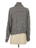 Zara Checkered-gingham Blue Long Sleeve Blouse Size S - photo 2
