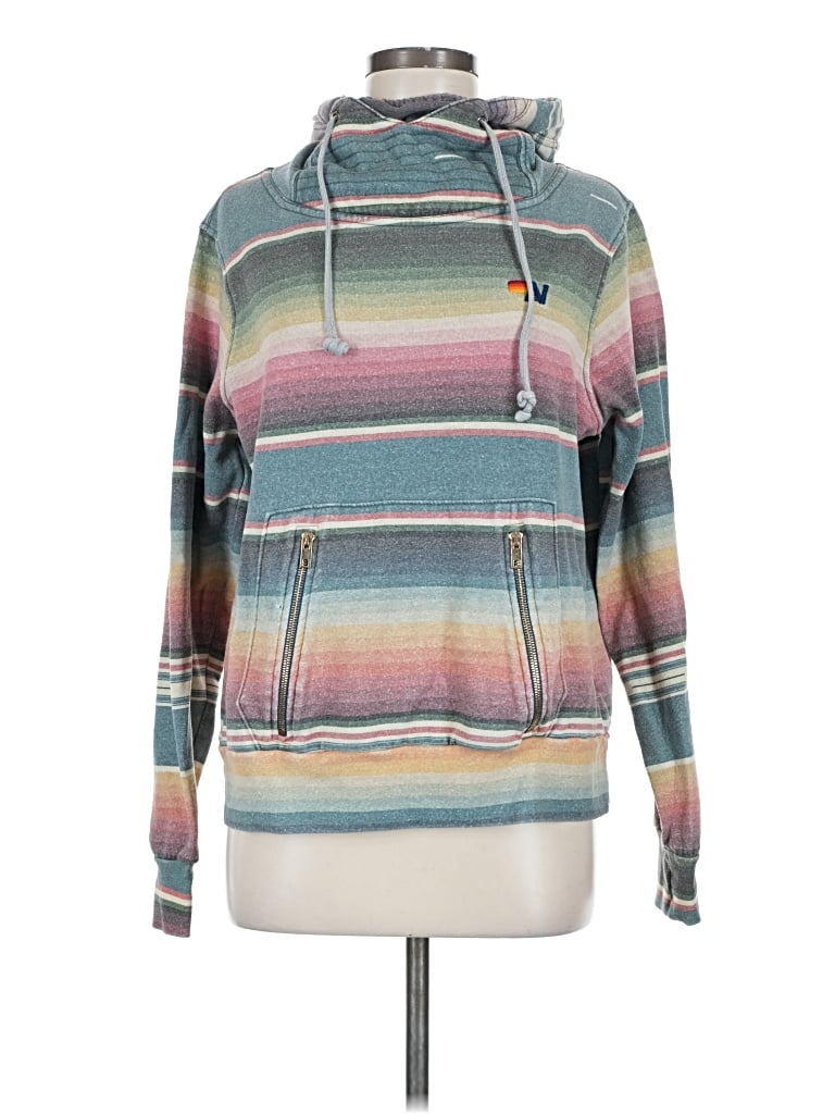 Pre-owned Aviator Nation Pullover Sweater In Blue