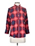 Gretchen Scott Designs Plaid Red 3/4 Sleeve Button-Down Shirt Size XS - photo 1