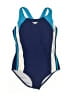 Speedo Color Block Blue One Piece Swimsuit Size 14 - photo 1