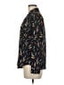 Lush 100% Polyester Print Black Long Sleeve Blouse Size M (petite) - photo 5