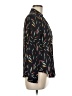 Lush 100% Polyester Print Black Long Sleeve Blouse Size M (petite) - photo 4