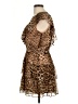 Lavender Brown 100% Polyester Animal Print Brown Cocktail Dress Size L - photo 5