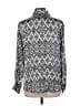 Zara Print Silver Long Sleeve Button-Down Shirt Size L - photo 2