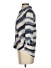 Jolt 100% Polyester Chevron-herringbone Blue 3/4 Sleeve Blouse Size XS - photo 5