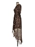 Express 100% Polyester Floral Brown Cocktail Dress Size XS - photo 5