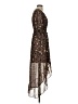 Express 100% Polyester Floral Brown Cocktail Dress Size XS - photo 4