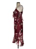 Keepsake 100% Polyester Floral Burgundy Cocktail Dress Size S - photo 5