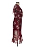 Keepsake 100% Polyester Floral Burgundy Cocktail Dress Size S - photo 4
