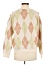 Shein 100% Acrylic Argyle Ivory Cardigan Size 6 - photo 2
