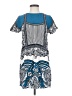 Express 100% Rayon Graphic Blue Casual Dress Size S - photo 1