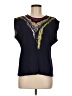 Olive and Oak 100% Polyester Black Short Sleeve Blouse Size M - photo 1