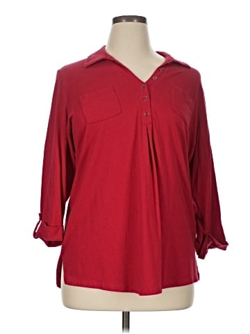 Karen Scott 3/4 Sleeve Blouse (view 1)