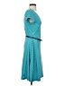 The Limited Stripes Teal Casual Dress Size S - photo 4