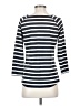 Talbots Stripes Blue 3/4 Sleeve T-Shirt Size XS - photo 2