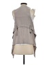 Topshop 100% Cupro Gray Sleeveless Blouse Size 4 - photo 2