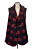 Unbranded 100% Polyester Plaid Red Vest Size M (estimated) - photo 1