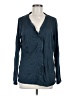 Eddie Bauer 100% Polyester Blue Teal Long Sleeve Blouse Size M - photo 1