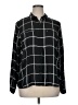 Apt. 9 100% Polyester Plaid Black Long Sleeve Blouse Size XL - photo 1
