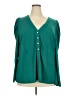 Crown & Ivy Teal Long Sleeve Henley Size 4X - photo 1