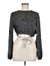 Hutch 100% Polyester Black Long Sleeve Blouse Size 8 - photo 1