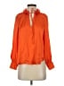 By Anthropologie 100% Polyester Orange Long Sleeve Blouse Size XS - photo 1