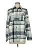 Unbranded 100% Polyester Plaid Green Long Sleeve Blouse Size M - photo 1